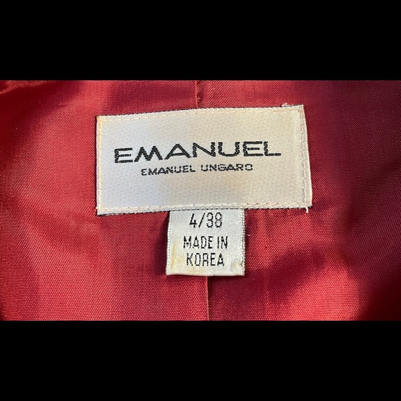 Emanuel Ungaro Red Jacket.  Size 4/38 - Picture 3 of 7